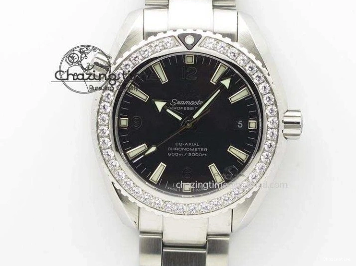 0510 Speedmaster MoonWatch  Apollo 16 Black Dial On SS Bracelet Supportive 8231